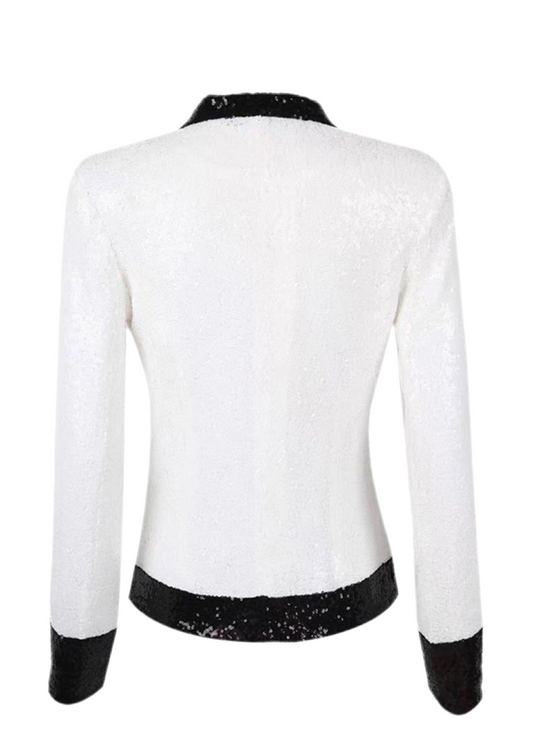 Sequined Black & White Blazer