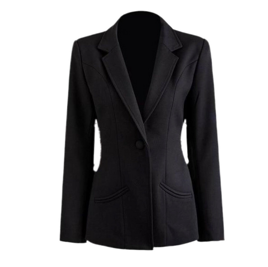 BLACK CRYSTAL CUTOUT BLAZER