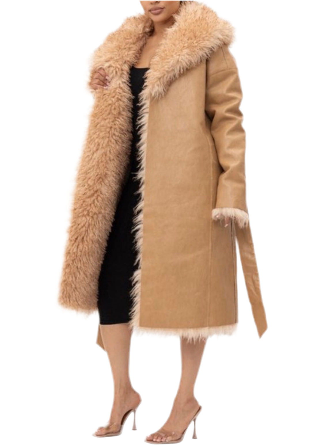 Alma Fur Reversible Taupe Coat