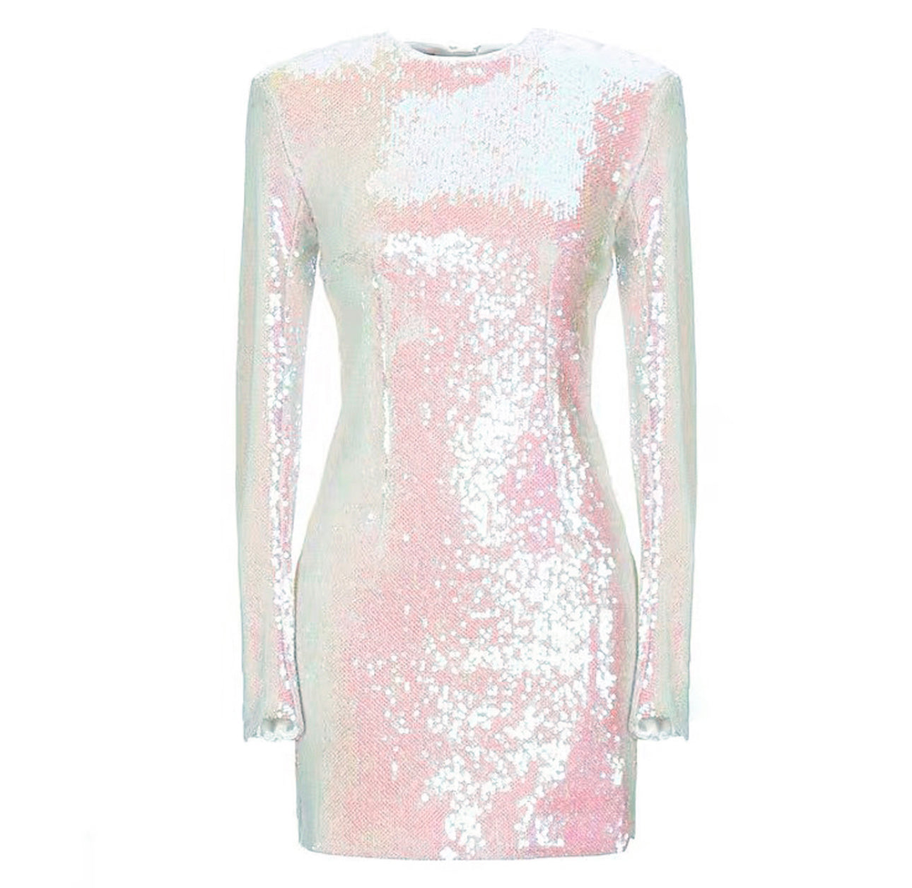 Iridescent Sequin Long Sleeve Dress