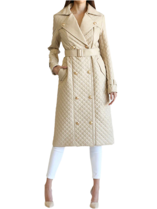 Alma Quilted Dress Trench Coat