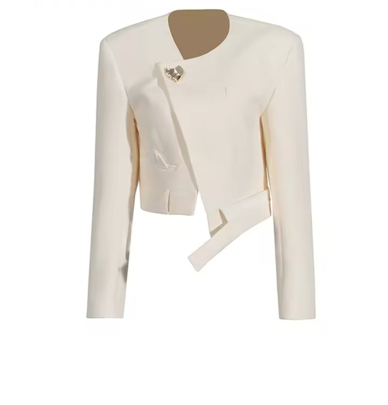 Ava Ivory Cropped Blazer