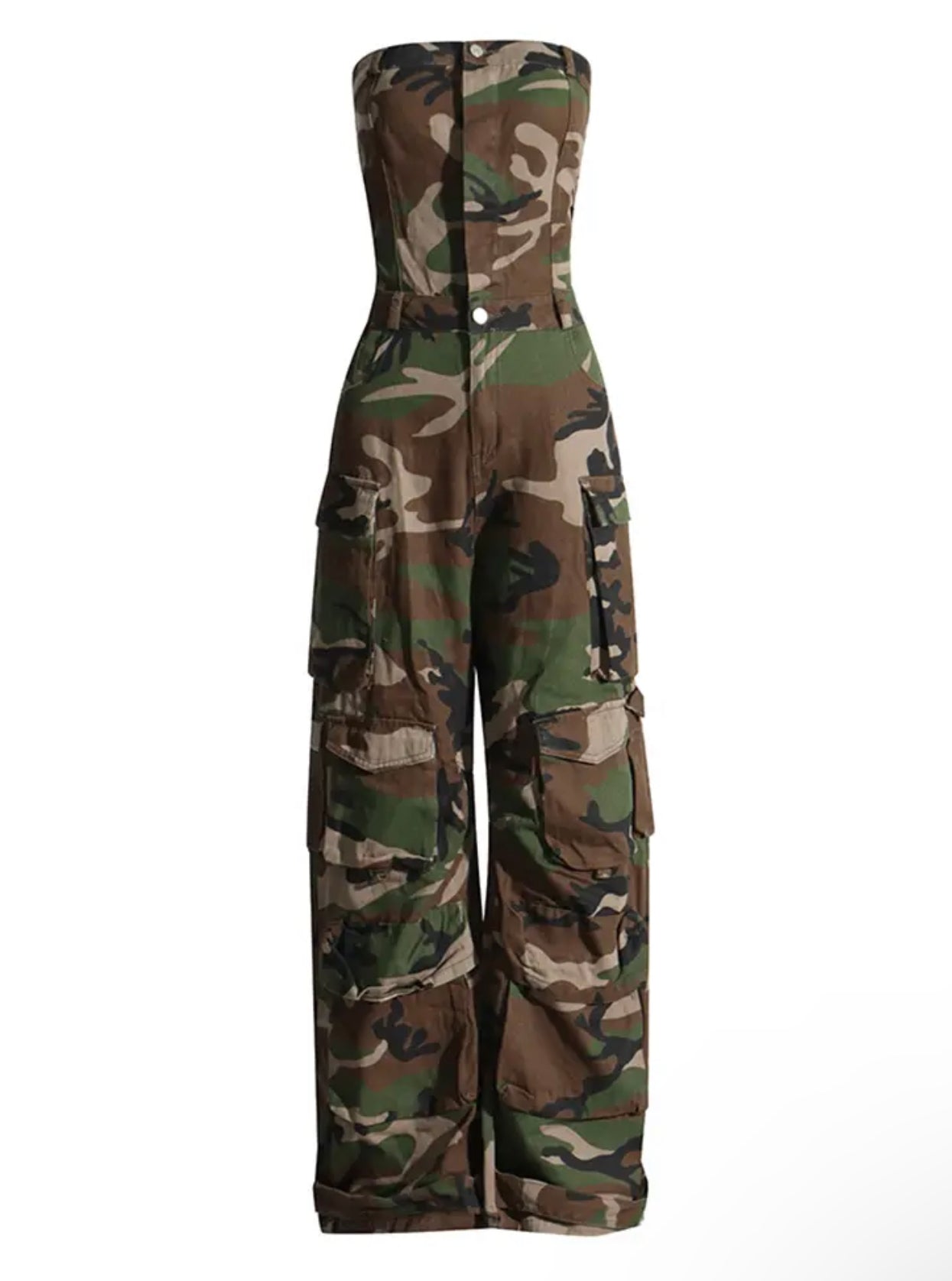 Camouflage Cargo Jumpsuit