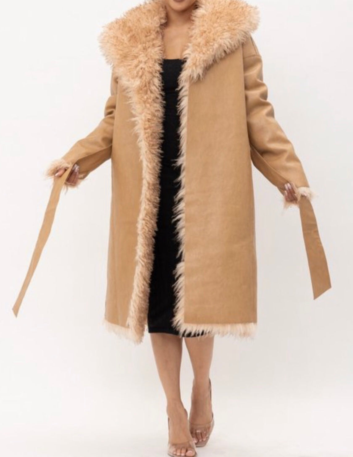 Alma Fur Reversible Taupe Coat