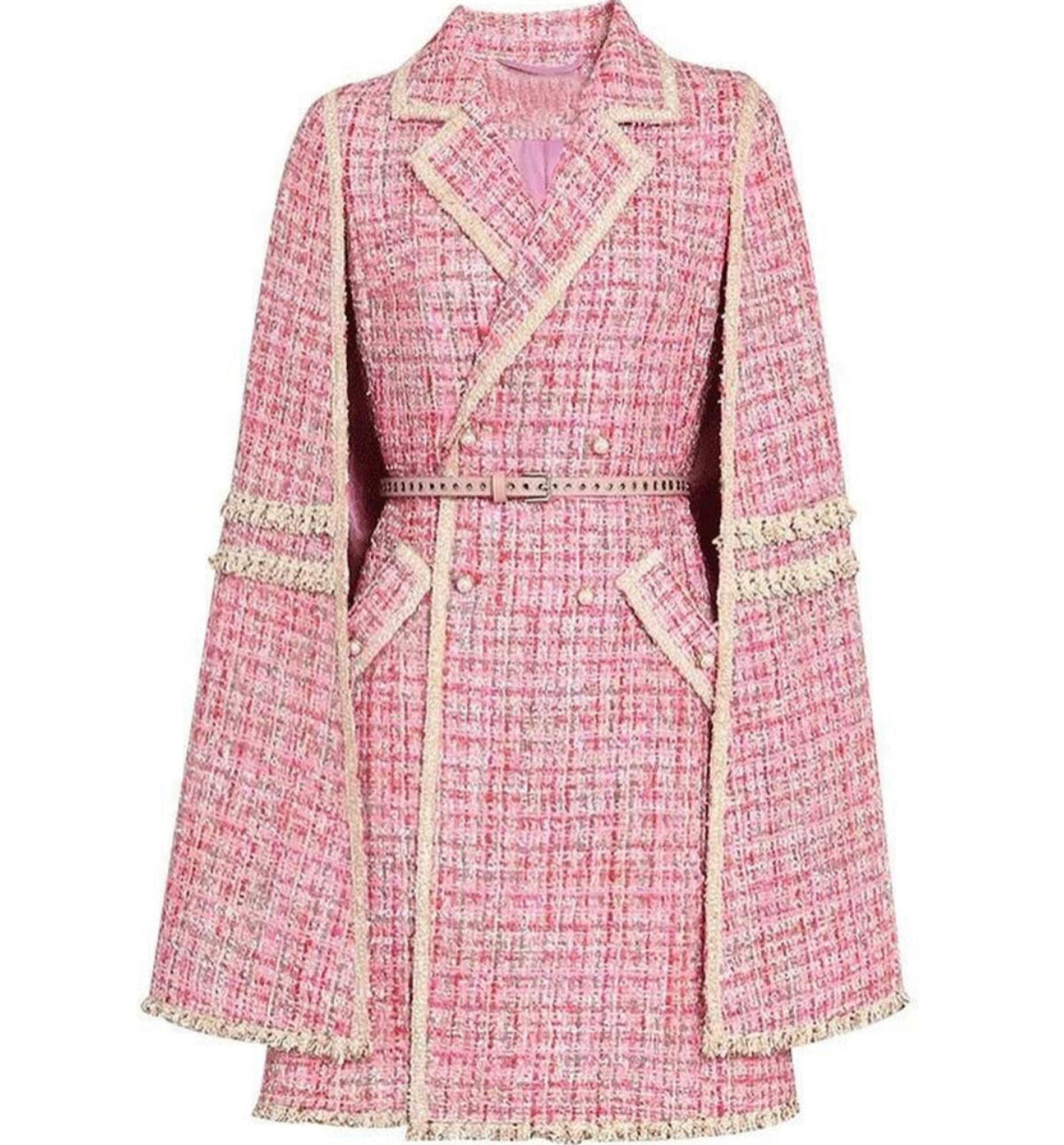 Alma Tweed Blazer Cape Mini Dress