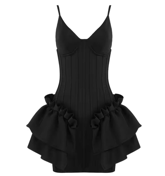 Ace Strap Ruffle Dress