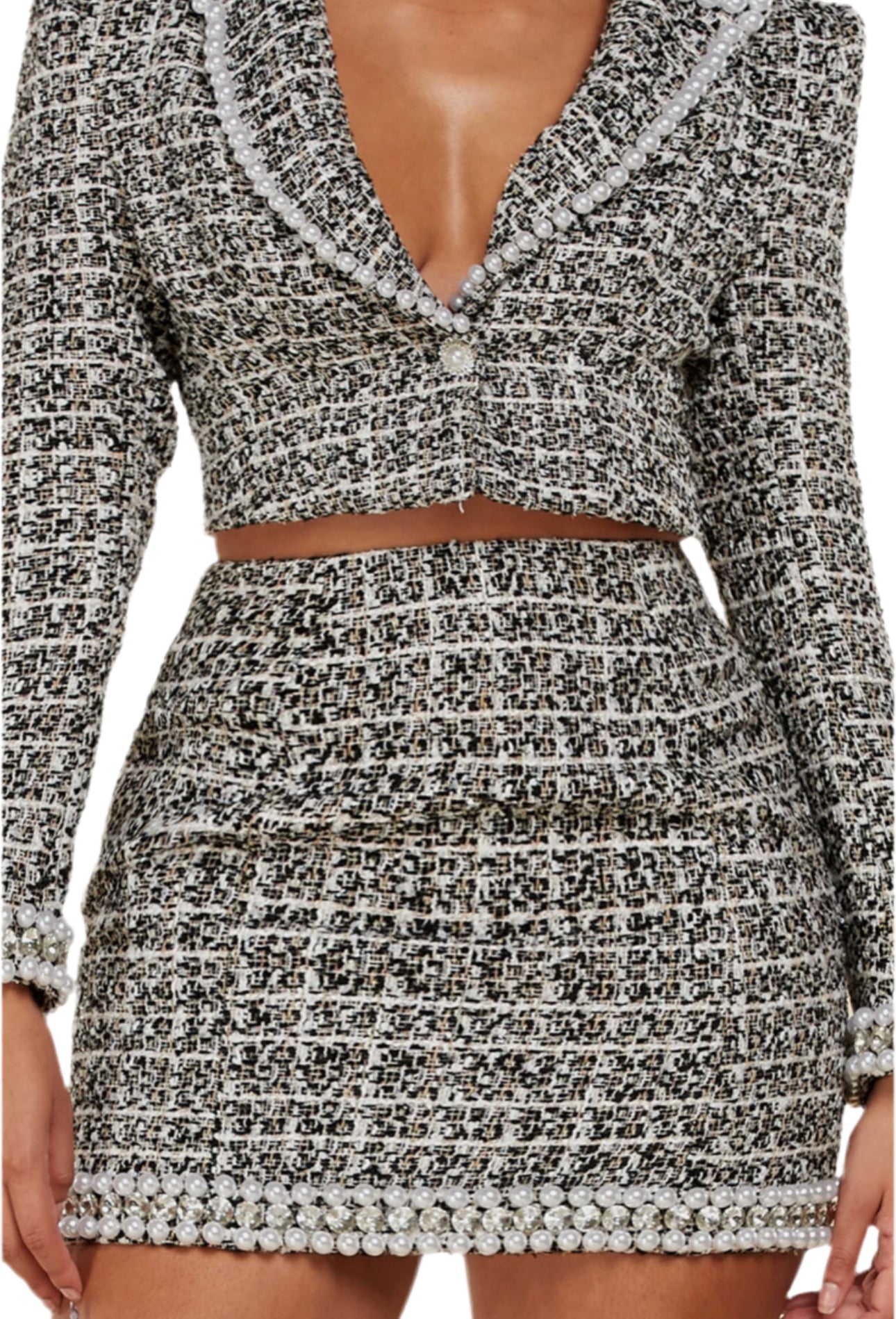 Ace Tweed Jacket-Skirt Set