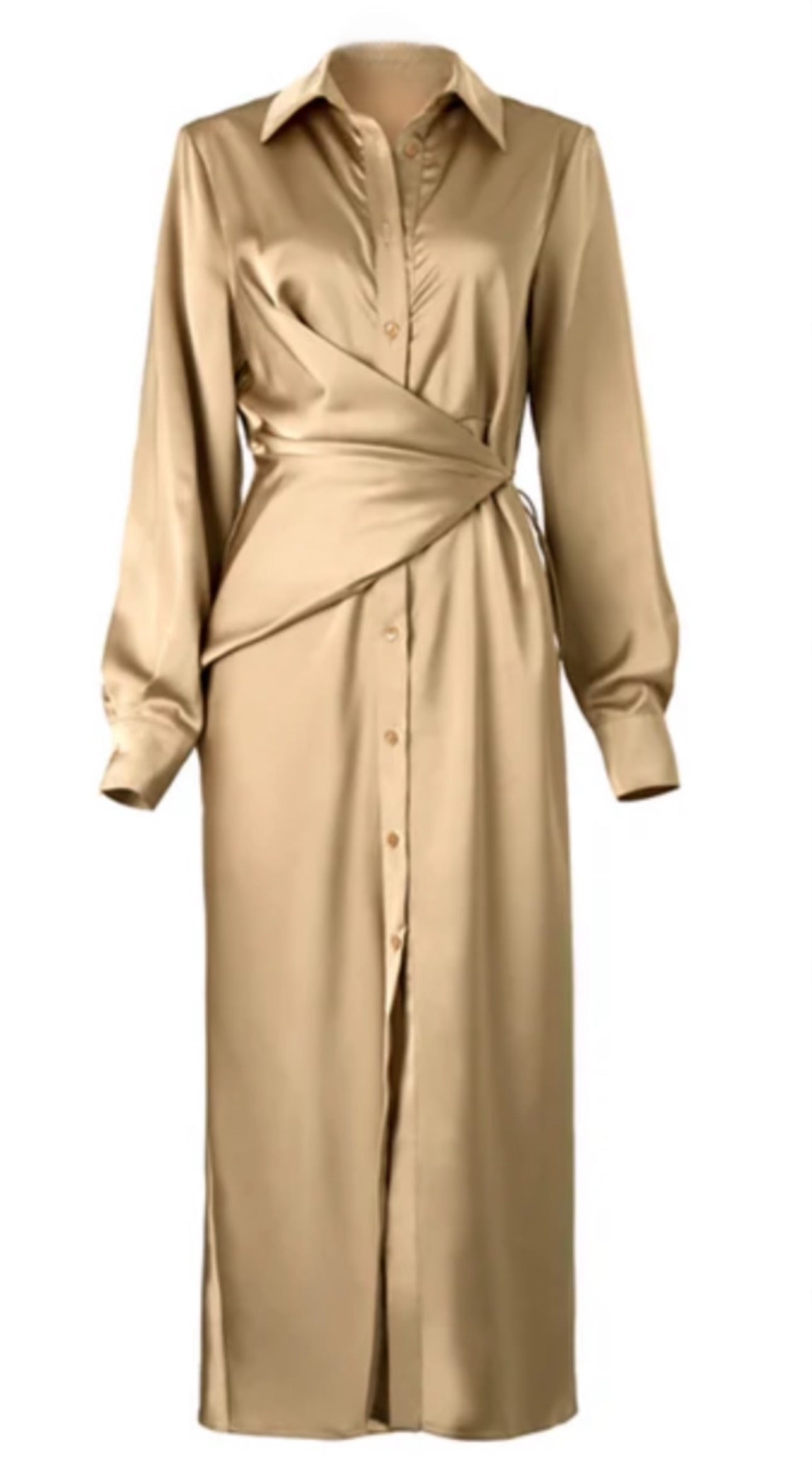 Ava Satin Wrap Dress