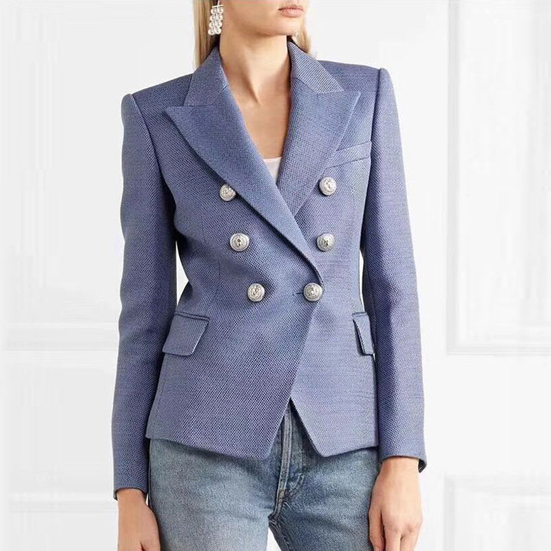 Silver Button Blazer