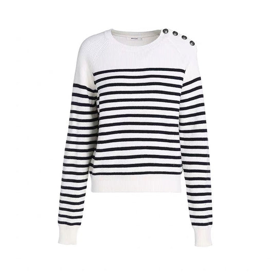 Striped Knitting Sweater O-neck