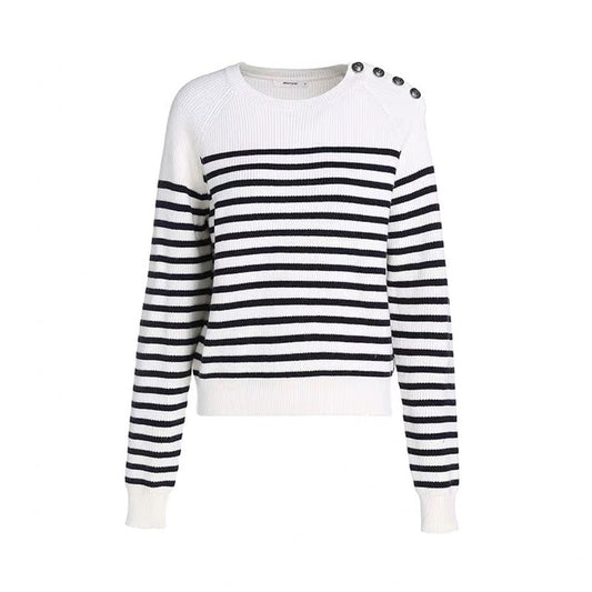 Striped Knitting Sweater O-neck