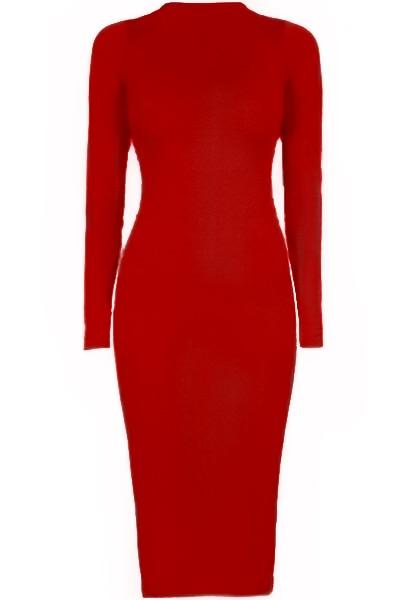 High Neck Midi Dress - 5 Colors