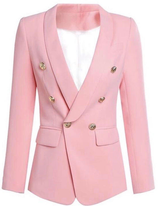 LIMITED PINK GOLD BUTTON BLAZER