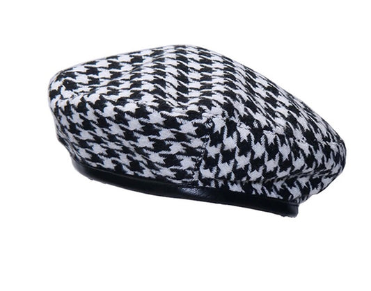 Houndstooth Beret