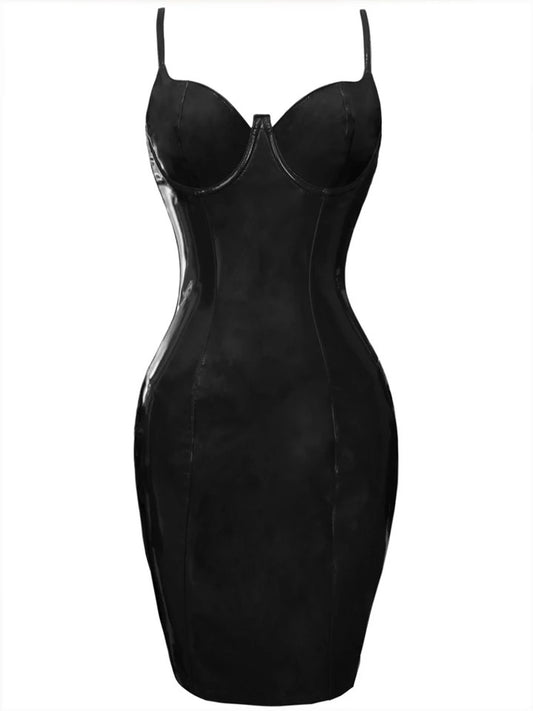 Patent Black Patent Black Dress