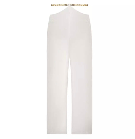 New York Waist Chain White Pants