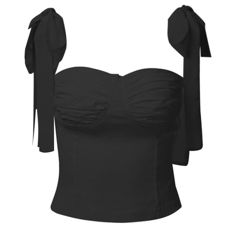 Ruched Black Top